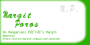 margit poros business card